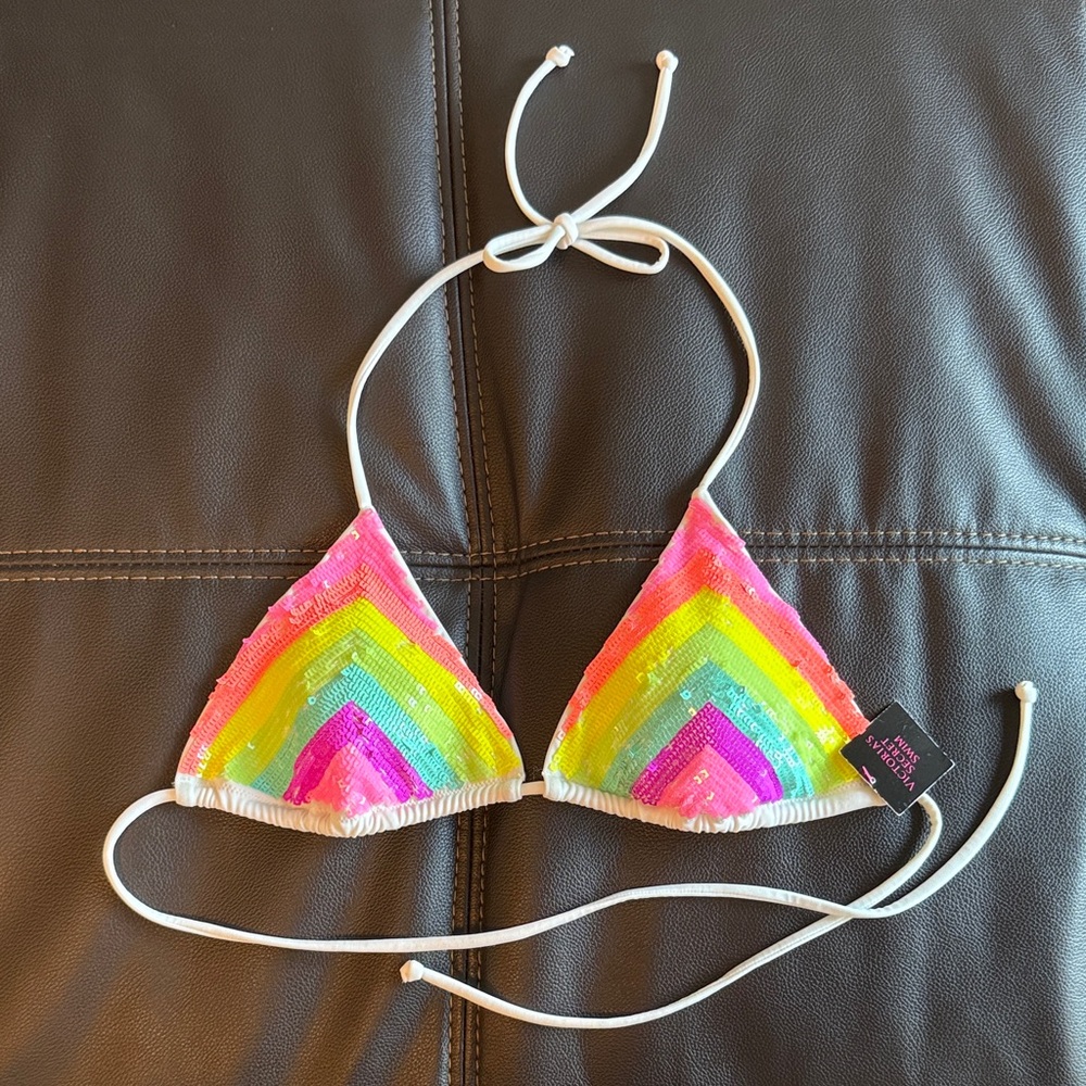Colorful Sequin Victoria’s Secret Bikini Top